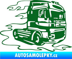 Samolepka Kamion 003 pravá nákladní auto tmavě zelená