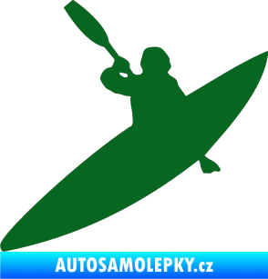 Samolepka Kanoista 001 levá tmavě zelená