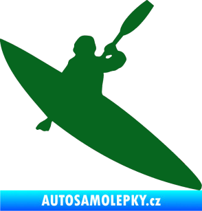 Samolepka Kanoista 001 pravá tmavě zelená
