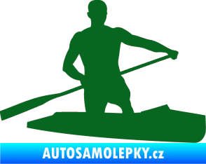 Samolepka Kanoista 002 pravá tmavě zelená