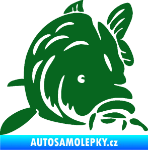Samolepka Kapr 002 pravá tmavě zelená