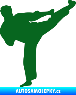 Samolepka Karate 008 pravá tmavě zelená