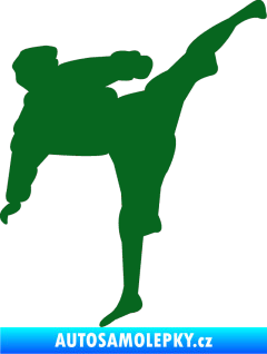 Samolepka Karate 009 pravá tmavě zelená