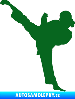 Samolepka Karate 012 levá tmavě zelená