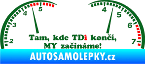 Samolepka Kde TDi končí tmavě zelená