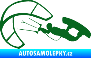 Samolepka Kiteboarding 001 levá tmavě zelená