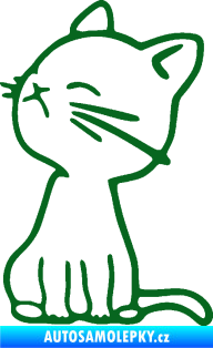 Samolepka Kočka 016 levá tmavě zelená