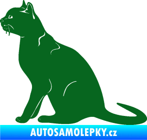 Samolepka Kočka 021 levá tmavě zelená