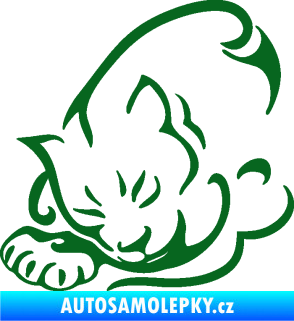Samolepka Kočka 030 levá tmavě zelená