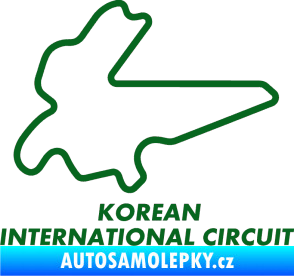 Samolepka Okruh Korean International Circuit tmavě zelená