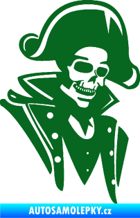 Samolepka Kostra pirát pravá tmavě zelená