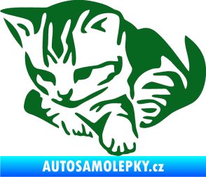 Samolepka Koťátko 003 levá tmavě zelená
