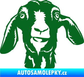 Samolepka Koza 003 pravá tmavě zelená