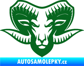 Samolepka Kozel 006 hlava tmavě zelená