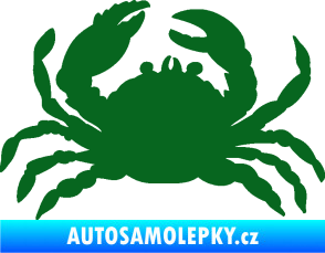 Samolepka Krab 001 levá tmavě zelená