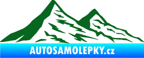 Samolepka Krajina hory 009 pravá tmavě zelená