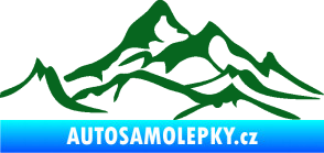 Samolepka Krajina hory 017 levá tmavě zelená