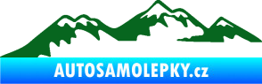 Samolepka Krajina hory 020 levá tmavě zelená