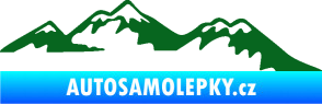 Samolepka Krajina hory 020 pravá tmavě zelená