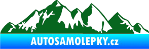 Samolepka Krajina hory 021 levá tmavě zelená