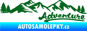 Samolepka Krajina hory 028 pravá tmavě zelená