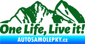 Samolepka Krajina hory 029 levá tmavě zelená