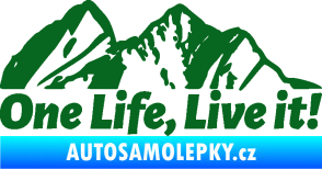 Samolepka Krajina hory 029 pravá tmavě zelená