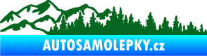 Samolepka Krajina hory 030 levá tmavě zelená
