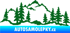 Samolepka Krajina hory 033 levá tmavě zelená