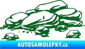 Samolepka Krajina kameny 001 tmavě zelená