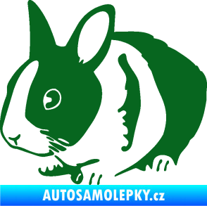 Samolepka Králík 002 levá zakrslý králíček tmavě zelená