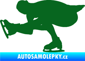 Samolepka Krasobruslení 007 levá krasobruslařka tmavě zelená
