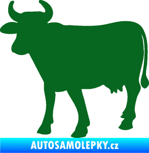 Samolepka Kráva 002 levá tmavě zelená