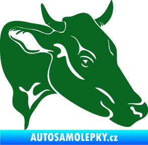Samolepka Kráva 003 pravá tmavě zelená