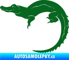 Samolepka Krokodýl 001 levá tmavě zelená
