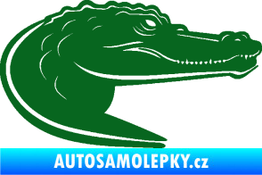 Samolepka Krokodýl 004 pravá tmavě zelená