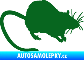 Samolepka Krysa 002 pravá tmavě zelená