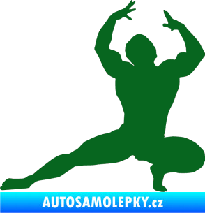 Samolepka Kulturista 009 levá tmavě zelená