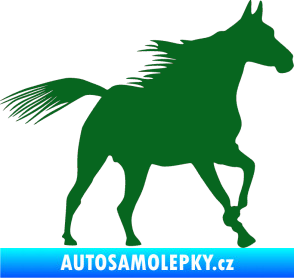 Samolepka Kůň 010 pravá tmavě zelená