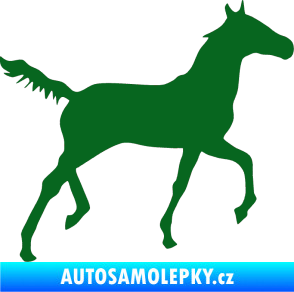 Samolepka Kůň 011 pravá tmavě zelená