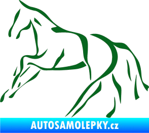 Samolepka Kůň 024 levá tmavě zelená
