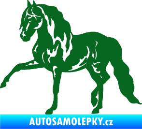 Samolepka Kůň 039 levá tmavě zelená