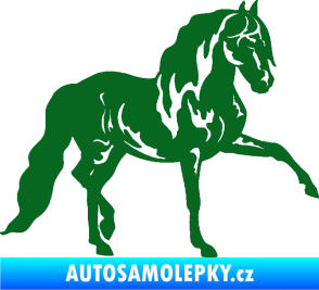 Samolepka Kůň 039 pravá tmavě zelená