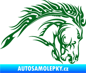 Samolepka Kůň 042 pravá tmavě zelená