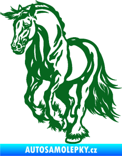 Samolepka Kůň 054 levá tmavě zelená