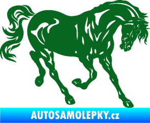 Samolepka Kůň 056 pravá tmavě zelená
