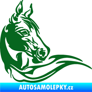 Samolepka Kůň 085 pravá tmavě zelená