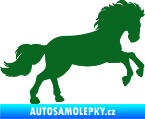 Samolepka Kůň 098 pravá běh tmavě zelená