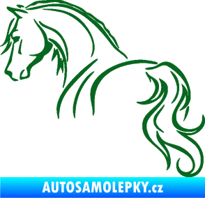Samolepka Kůň 104 levá tmavě zelená