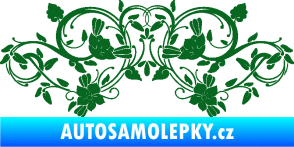 Samolepka Květina dekor 026 tmavě zelená